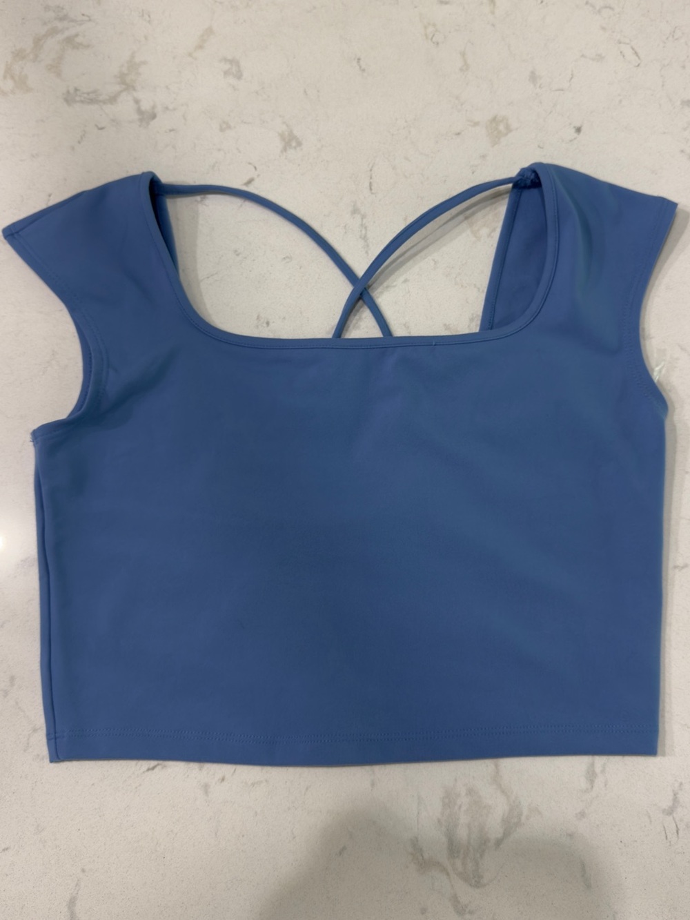 Wild Fable ButterBliss Blue Women's Crop Tank Top with Strappy Back